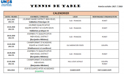01-2018 / UNSS Tennis de Table / Qualifications par équipes