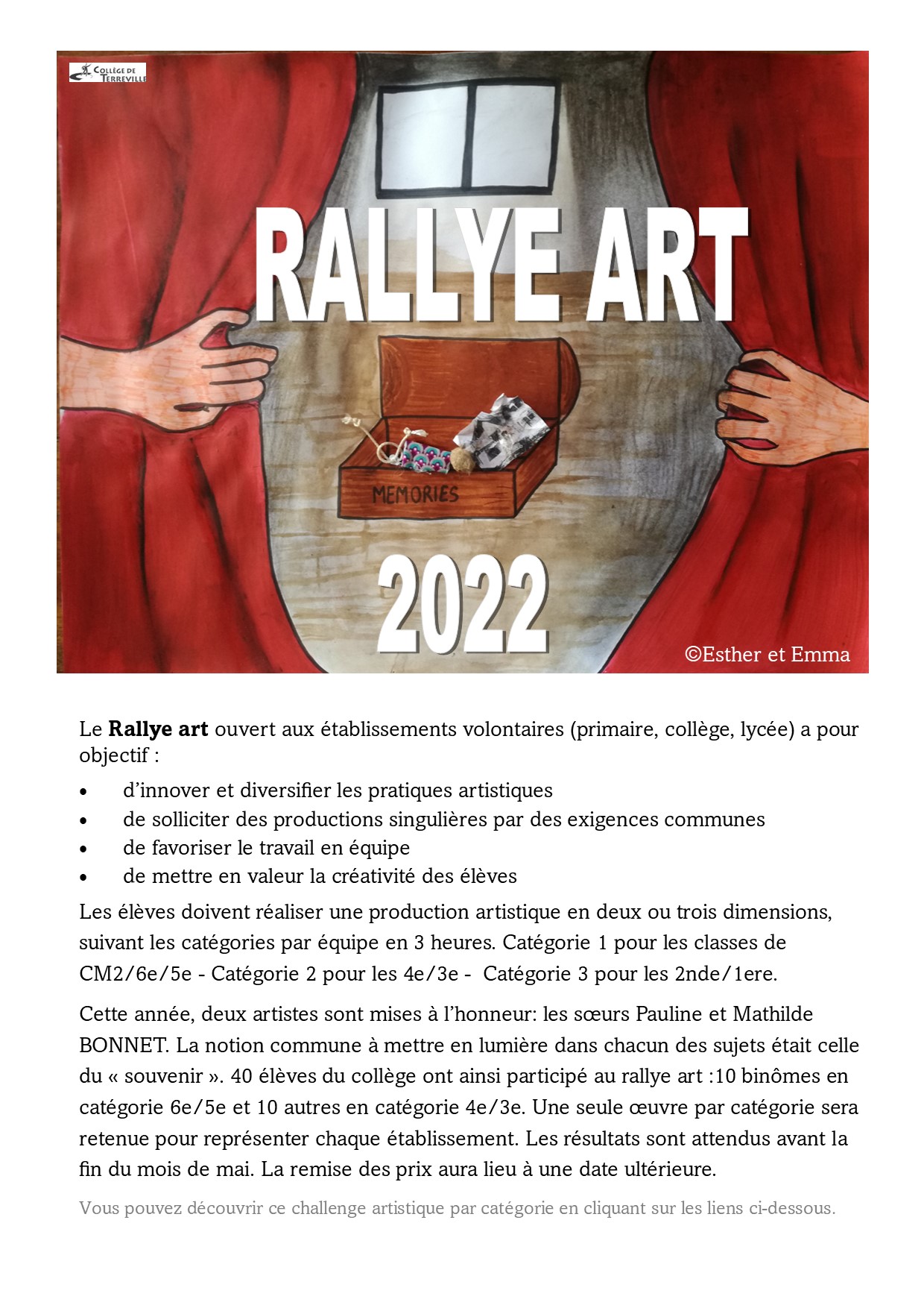 Le rallye art – COLLEGE DE TERREVILLE