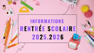Rentrée scolaire  2025-2026.