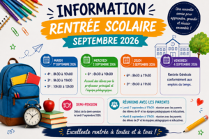 Rentrée scolaire 2026