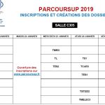PARCOURSUP 2019 – CALENDRIER INSCRIPTIONS
