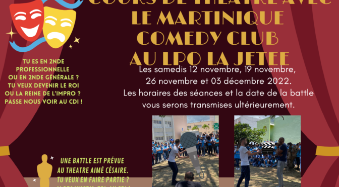 Cours de théâtre avec le Martinique Comedy Club
