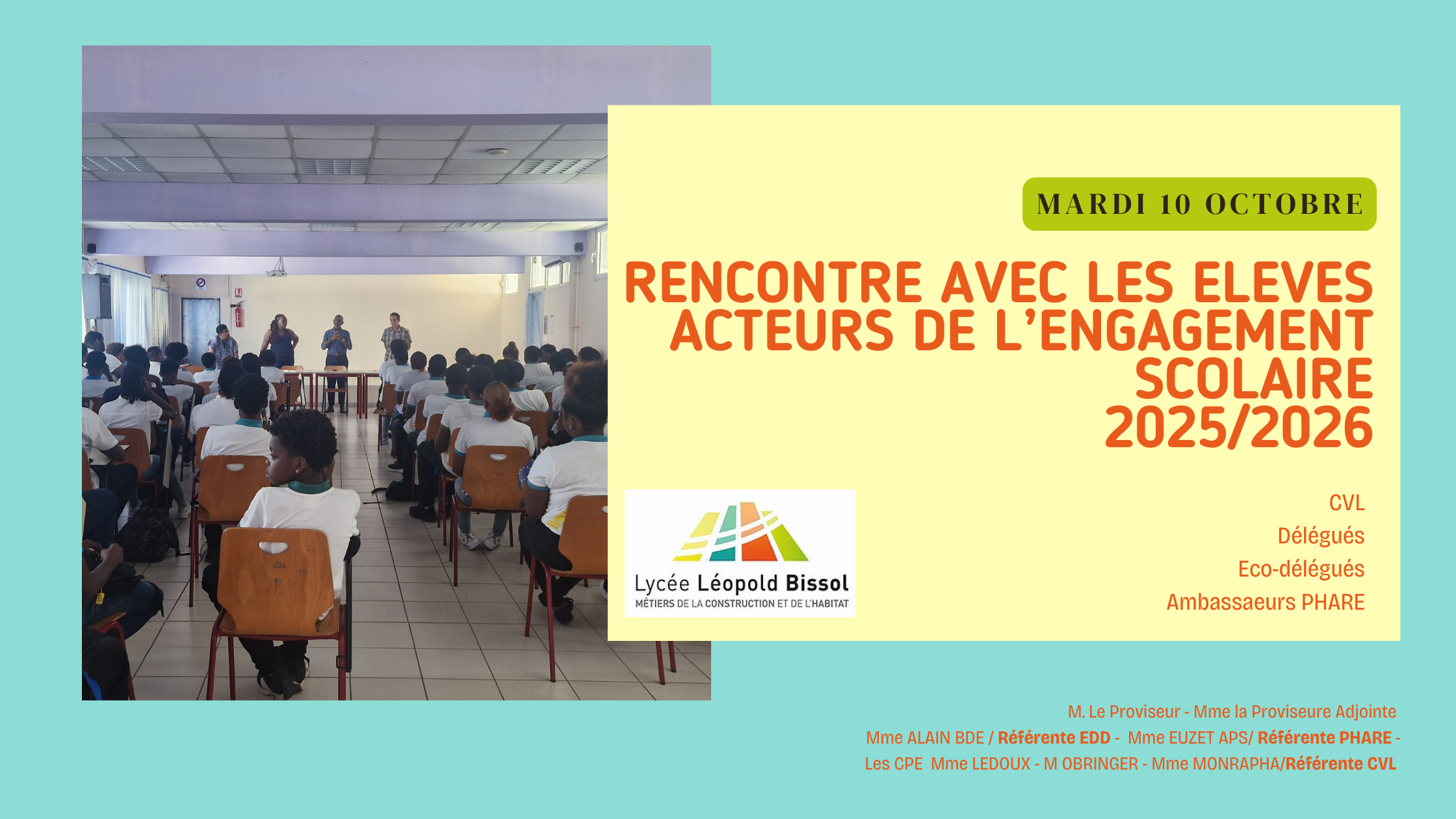 Élan citoyen au lycée : les élèves élus à l’honneur !