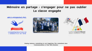 Commémoration de l’Armistice en souvenir du 11 Novembre 1918