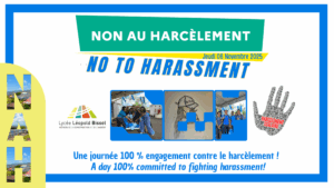 Journée nationale de lutte contre le harcèlement NAH – Une mobilisation forte au lycée Léopold BISSOL !