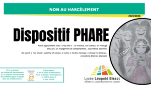 Le Programme PHARE 2025/2026 au Lycée : Prévenir, Agir, Accompagner/The PHARE Program at the High School: Prevent, Act, Support