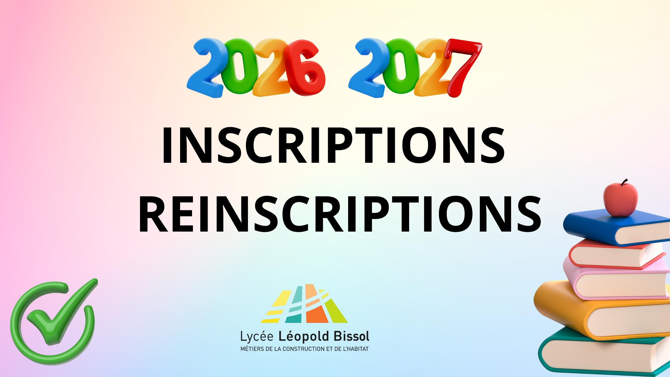 INSCRIPTIONS ET RÉINSCRIPTIONS 2026/2027 sur place.