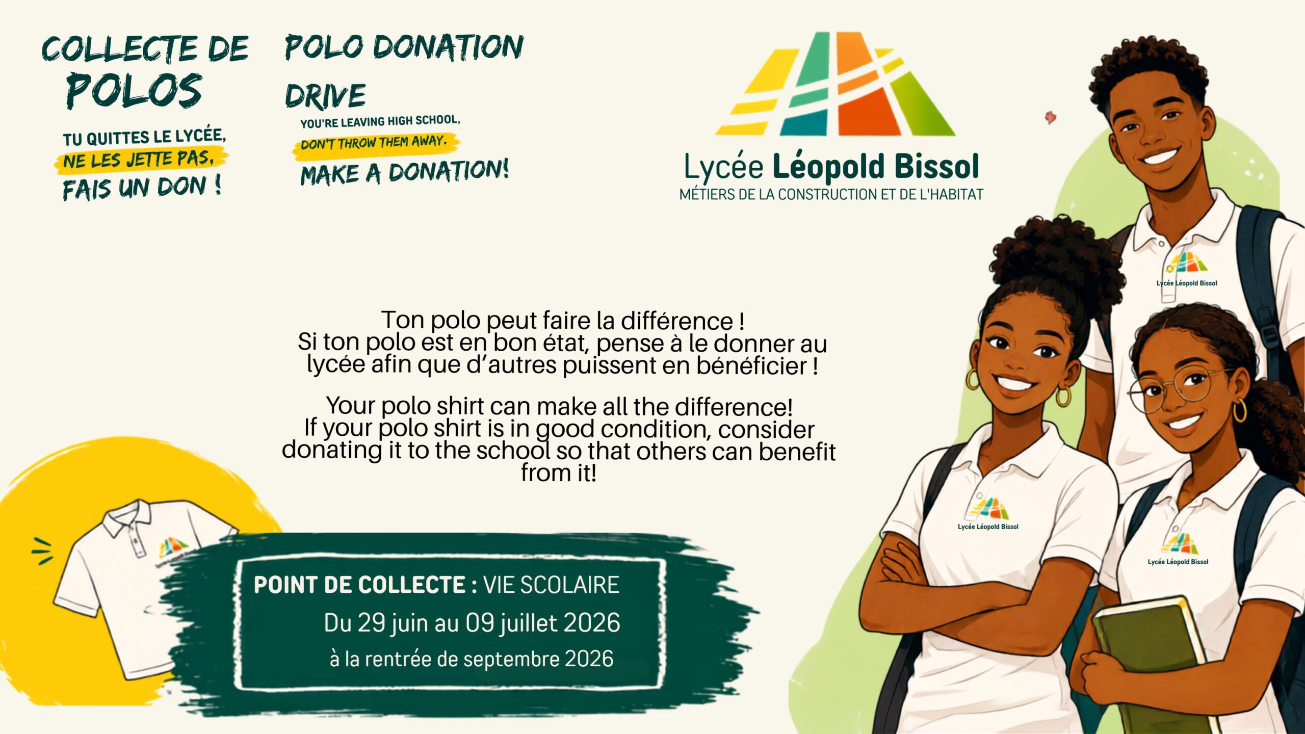 Collecte de POLOS / Polo donation drive