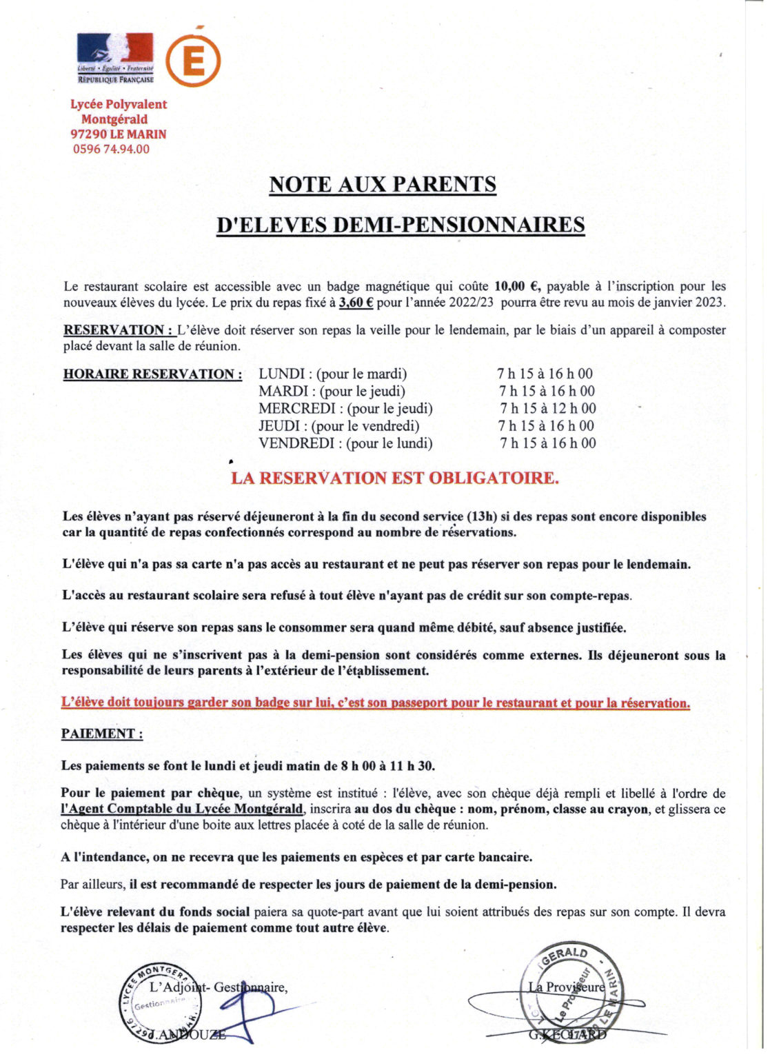 Demipension Lgt Montgérald du Marin